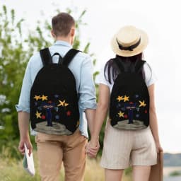 Pete The Cat Stars Comic Cool Backpack Outdoor High School Business Cartoon Cute Daypack for Men Women Laptop Shoulder Bag