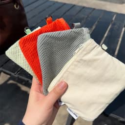 Travel Makeup Storage Bags New Mesh Coin Purse Simple Portable Mini Bag Multi-purpose Square Bag Double-layer Zipper Card Holder