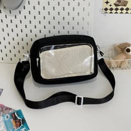 New Y2K Mini Anime Ita Bag Portable Outdoor Small Crossbody Bag Cute Girl Transparent Shoulder Bag Otaku DIY Comic Display Purse