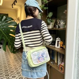 New Y2K Mini Anime Ita Bag Portable Outdoor Small Crossbody Bag Cute Girl Transparent Shoulder Bag Otaku DIY Comic Display Purse