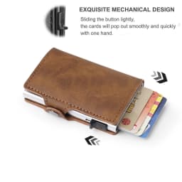 RFID Anti-scan Card Holder, Carbon Fiber Men Slim Wallet, Portable Bank ID Card Organizer Multifunctional Coin Money Storage Bag