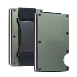 Slim RFID Protection High Quality Card Holder Men Women Aluminum Wallet Elasticity Back Pouch ID Credit Case Unisex Travel Purse