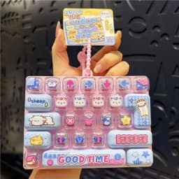 Portable 26 Grid Keyboard Keychain Pendant for Bags Backpacks Halloween Costume Accessory Decompression Fingertip Sensory