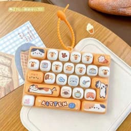 Portable 26 Grid Keyboard Keychain Pendant for Bags Backpacks Halloween Costume Accessory Decompression Fingertip Sensory