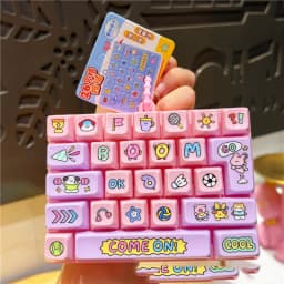Portable 26 Grid Keyboard Keychain Pendant for Bags Backpacks Halloween Costume Accessory Decompression Fingertip Sensory