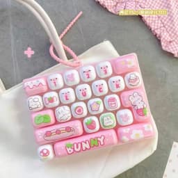 Portable 26 Grid Keyboard Keychain Pendant for Bags Backpacks Halloween Costume Accessory Decompression Fingertip Sensory