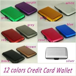 Portable Credit Card Holder Wallet Metal Name Card Holder Waterproof Credit Card Protector for Women Men Travel Wallet