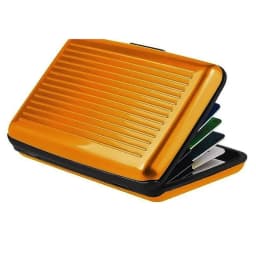 Portable Credit Card Holder Wallet Metal Name Card Holder Waterproof Credit Card Protector for Women Men Travel Wallet