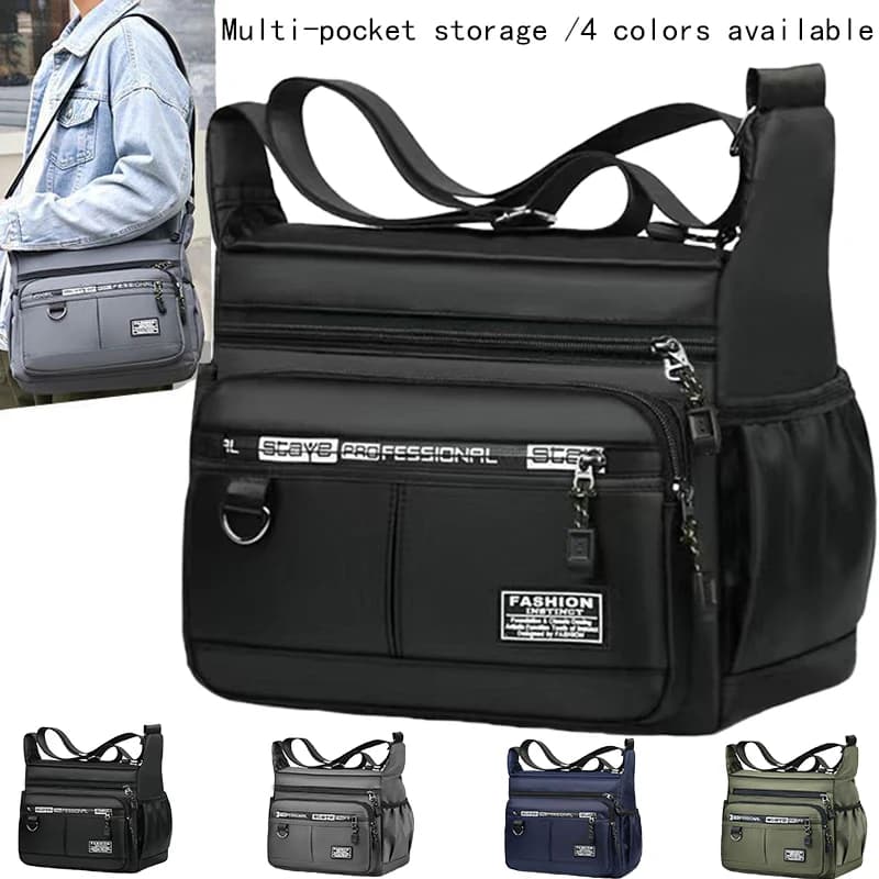 Durable Multi-Pocket Business Bag Shoulder Bag for Men And Women Casual Business Handbag with Multiple Compartments