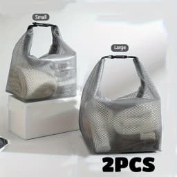 2PCS Waterproof Storage Bag Cosmetic Storage Bag Gym Swimming Clothing Storage Pouch Men Women Outdoor Travel Washing Bag