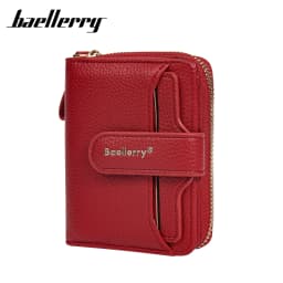 Baellerry Women Stylish Zip Around Card Wallet Multi-Functional RFID Blocking Purse 6 Card Slots and Coin Pocket Minimalist Gift