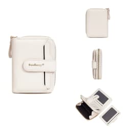 Baellerry Women Stylish Zip Around Card Wallet Multi-Functional RFID Blocking Purse 6 Card Slots and Coin Pocket Minimalist Gift