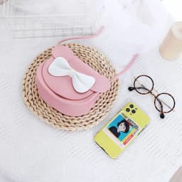 Stylish Mini Crossbody Shoulder Bag, Hard Shell Purse With Cute Mouse Ears And Bow, Suitable For Little Girls, Lovely Princess K