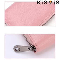 Genuine Leather RFID Blocking Credit Card Holder Wallet - Stylish Accordion Design with 12 Card Slots and 2 Cash Coin Pockets