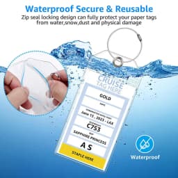 5pcs/Set Cruise Luggage Tags Waterproof Transparent Tags Metal Loop Travel Accessories Aircraft Baggage Tags for Easy Sorting