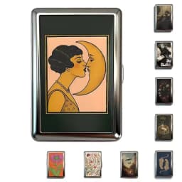 Vintage Metal Card Case Stainless Steel Cash Storage Box with Snap Closure Versatile Metal Cigarette Case Business Card Holder
