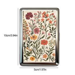 Vintage Metal Card Case Stainless Steel Cash Storage Box with Snap Closure Versatile Metal Cigarette Case Business Card Holder