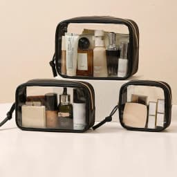 1/3PCS Waterproof Cosmetic Bag Portable Portable Cosmetic Storage Bag Large Capacity PVC Transparent Wash Bag Travel Storage Bag