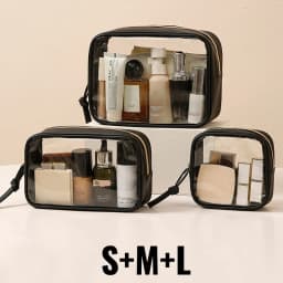 1/3PCS Waterproof Cosmetic Bag Portable Portable Cosmetic Storage Bag Large Capacity PVC Transparent Wash Bag Travel Storage Bag