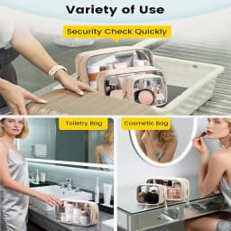 1/3PCS Waterproof Cosmetic Bag Portable Portable Cosmetic Storage Bag Large Capacity PVC Transparent Wash Bag Travel Storage Bag
