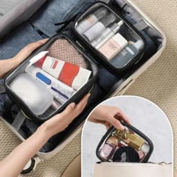 1/3PCS Waterproof Cosmetic Bag Portable Portable Cosmetic Storage Bag Large Capacity PVC Transparent Wash Bag Travel Storage Bag