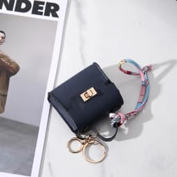 Light Luxury High-end Coin Purses Fashionable Exquisite Bag Accessories New Silk Scarf Bracelet Portable Mini Keychain Pendants