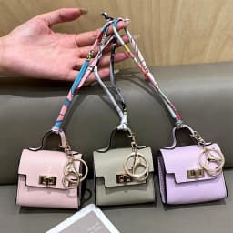 Light Luxury High-end Coin Purses Fashionable Exquisite Bag Accessories New Silk Scarf Bracelet Portable Mini Keychain Pendants