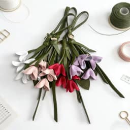 Cute Lily Bag Charm Creative Handmade PU Leather Flower Keychain Pendant Fashion Cartoon Bag Pendant Car Accessory Ornament