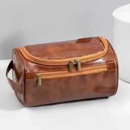 Leather Toiletry Bag for Men Women Dopp Kit Mens Hanging Toiletry Bag Travel Toiletry Bag for Traveling Large Cosmetic Bag for T
