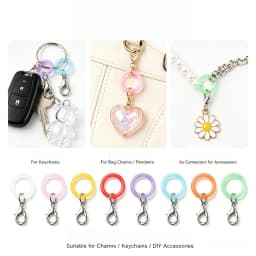 10/20Pcs O-Ring Lobster Clasp Set, DIY Jewelry Accessories for Umbrellas, Keychains, Bag Charms & Bracelets