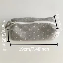 Polka Dot Design Pencil Case, Large Capacity Soft Touch Pencil Case, Stationery Bag, Cosmetics Storage, Back to School