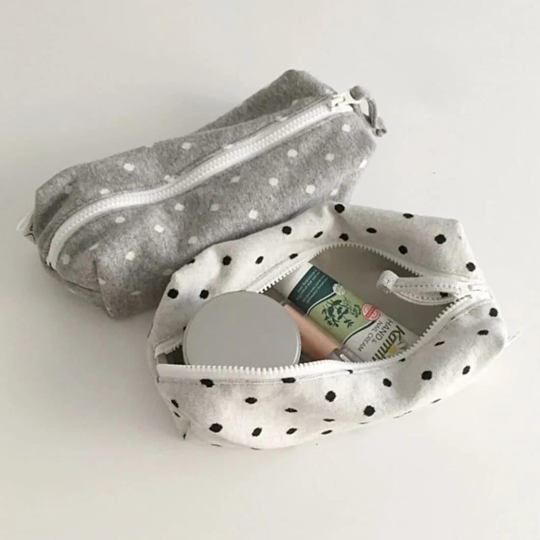 Polka Dot Design Pencil Case, Large Capacity Soft Touch Pencil Case, Stationery Bag, Cosmetics Storage, Back to School