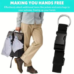 Travel Luggage Fixed Strap Backpack External Strap Portable Strap With Release Buckle Add-A-Bag Luggage Strap Belt Jacket Holder