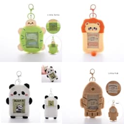 New Cartoon Photocard Holder Cute Student Card Holder Keychain Pendant School Stationery