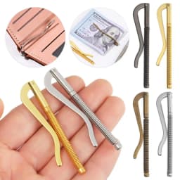 Durable Replace Parts Metal Simple Cash Holder Money Clip Spring Clamp Bar Wallet