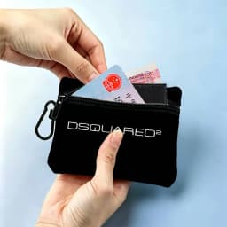 D-DSquared2 Avant-Street Oxford Cloth Zipper Coin Purse Portable Hanging Key Pouch Organizer For Travel Cosmetic Bag