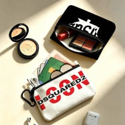 D-DSquared2 Avant-Street Oxford Cloth Zipper Coin Purse Portable Hanging Key Pouch Organizer For Travel Cosmetic Bag