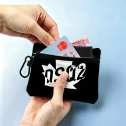 D-DSquared2 Avant-Street Oxford Cloth Zipper Coin Purse Portable Hanging Key Pouch Organizer For Travel Cosmetic Bag