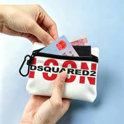 D-DSquared2 Avant-Street Oxford Cloth Zipper Coin Purse Portable Hanging Key Pouch Organizer For Travel Cosmetic Bag