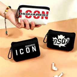 D-DSquared2 Avant-Street Oxford Cloth Zipper Coin Purse Portable Hanging Key Pouch Organizer For Travel Cosmetic Bag