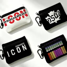 D-DSquared2 Avant-Street Oxford Cloth Zipper Coin Purse Portable Hanging Key Pouch Organizer For Travel Cosmetic Bag