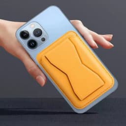 Anti-theft Leather Card Bag for Magsafe Wallet Phone Card Holder Safety Accessories Wallet Case for Apple 16 15 14 13 Pro Max