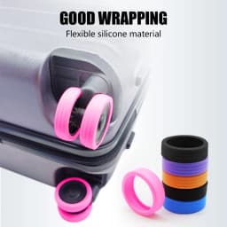 32/8Pcs Thicken Texture Silicone Wheels Protector For Luggage Reduce Noise Travel Luggage Wheels Cover Luggage Accessories