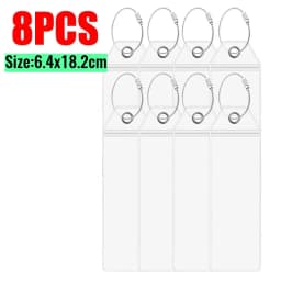 1-8pcs Cruise Luggage Suitcase Tag Label for Easy Sorting Waterproof Transparent Thicken PVC Cruise Travel Luggage Aircraft Tag