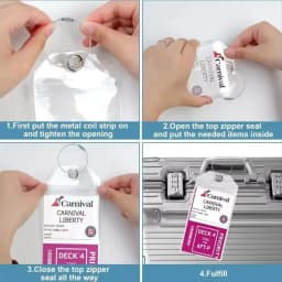 1-8pcs Cruise Luggage Suitcase Tag Label for Easy Sorting Waterproof Transparent Thicken PVC Cruise Travel Luggage Aircraft Tag