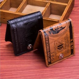 Fashion Wallets with 100 US Dollar Pattern Hasp Male Leather Wallet with Zipper Card Holder Coin Pocket Purse Cartera Women Men