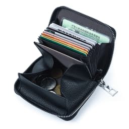 Women's Zipper Purse Short Lychee Pattern Fashion Multi-Card Slot ID Card Holder Coin Zipper Purse For Women