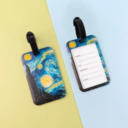 Oil Painting Plastics Baggage Tag Artistic Suitcase Backpack Anti-Lost Listing ID Card Holder Fashion Luggage Accessories Gifts