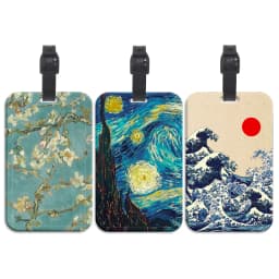 Oil Painting Plastics Baggage Tag Artistic Suitcase Backpack Anti-Lost Listing ID Card Holder Fashion Luggage Accessories Gifts