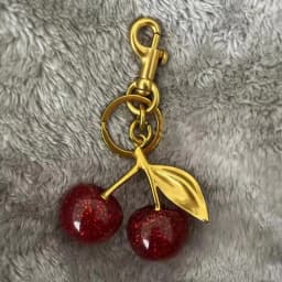 Red Cherry Pendant Keychain for Women'S Cute Bag Decoration Multifunctional Jewelry Car Key Accessories Trendy Charm Keyring